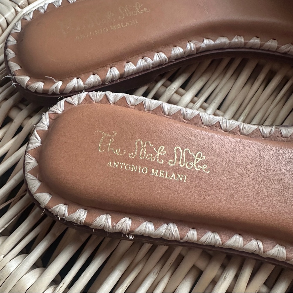 NWOB Antonio Melani - the Nat Note Madruga Braided Raffia Flat Sandals 7.5 - Picture 4 of 7